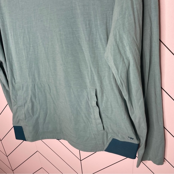 Outdoor Research | Red Rocks 1/4 Zip Hoodie Shirt Teal Size XL - Picture 6 of 11